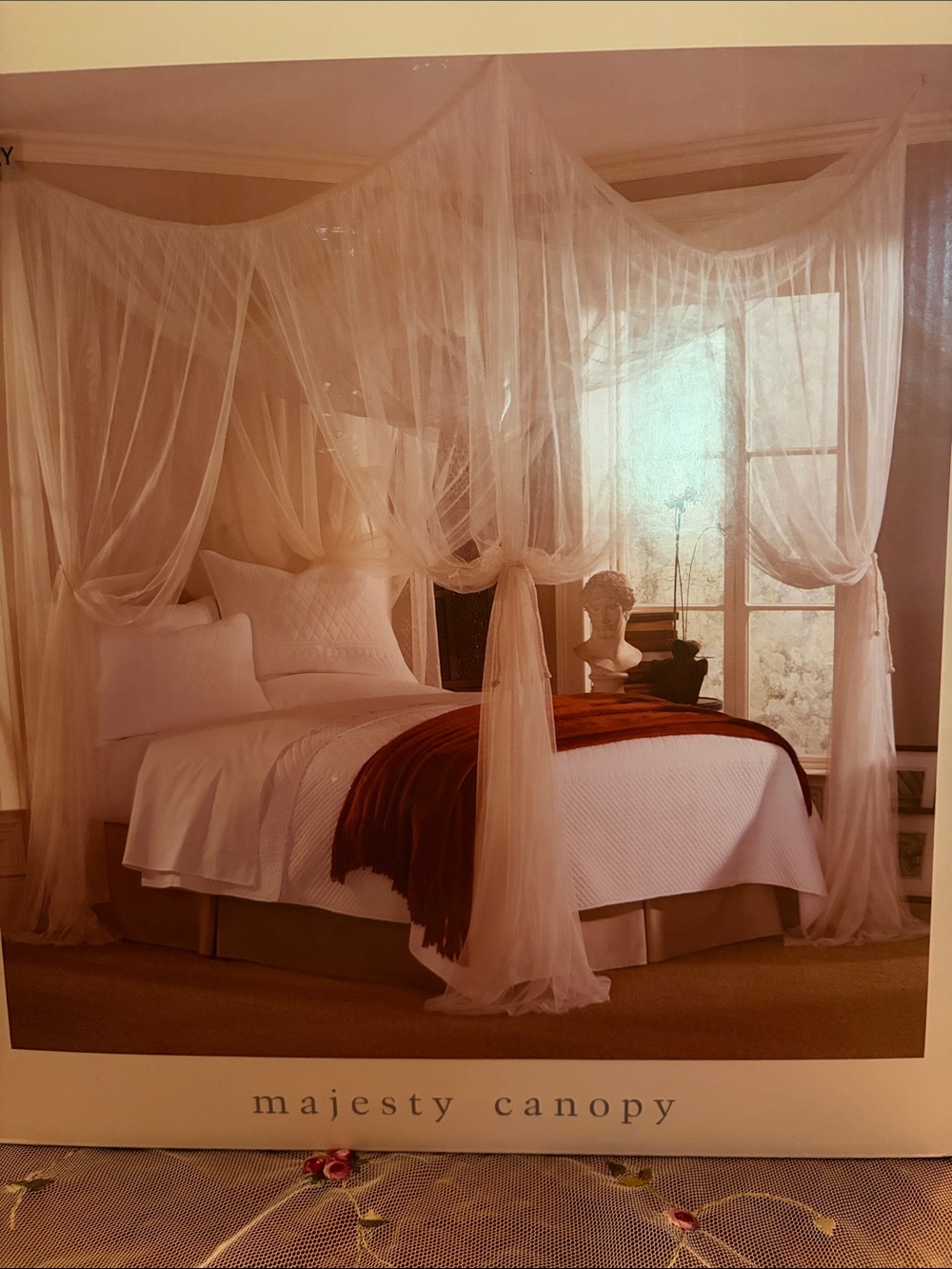 Canopy Bed Netting - Ivory Sheer Canopy
